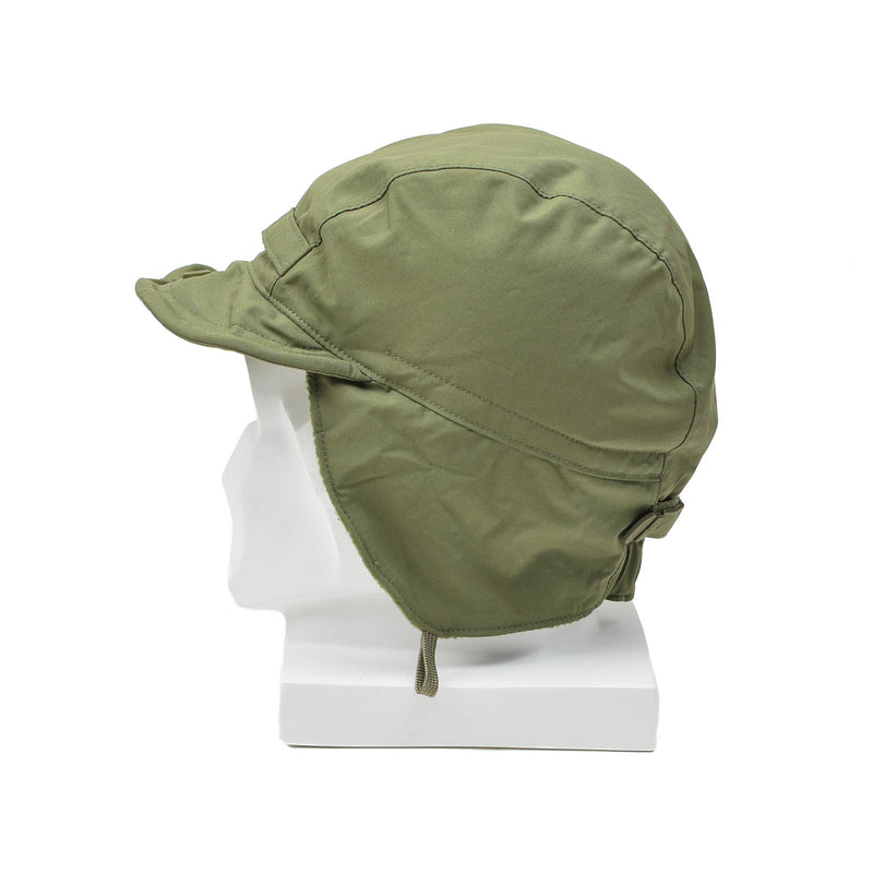 Originele Nederlandse parachutistische hoed ranger dop oorkleppen pig winddichte olijfsurplus