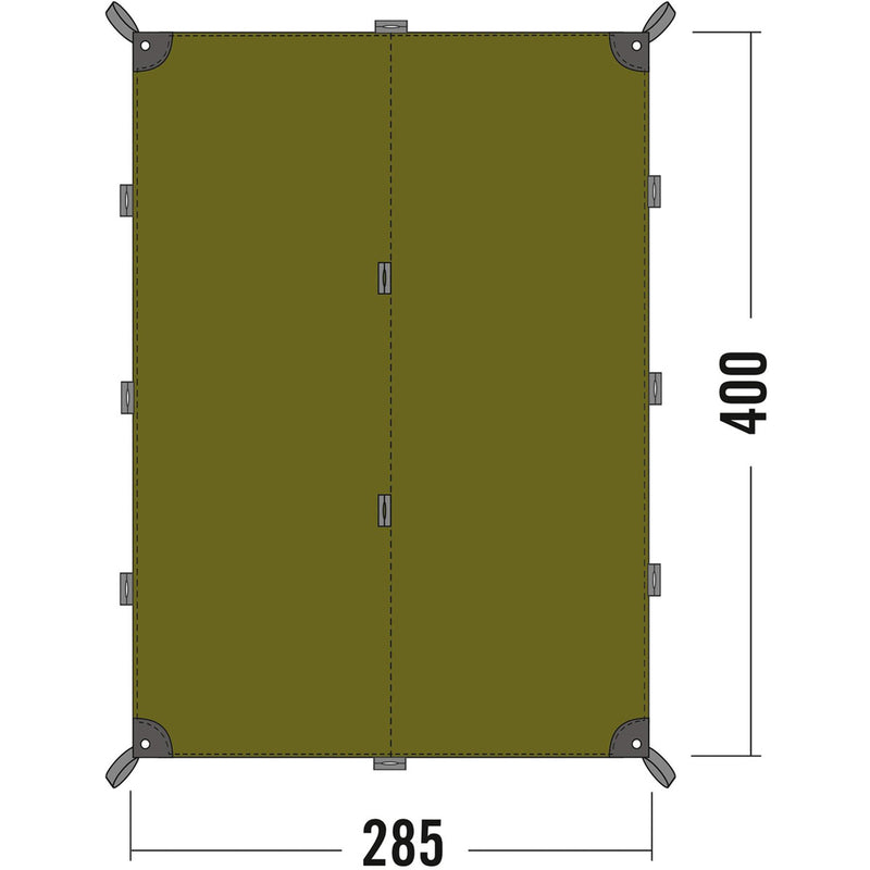 Tatonka Waterdichte opvang Tent Trap Zon Luifel Lichtgewicht Hangmatbedekking Olijf