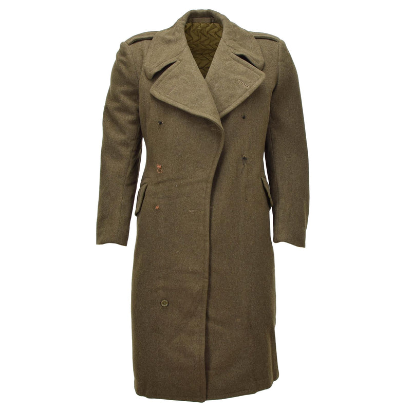 Originele Canadese legerwollen overjas militair surplus vintage olijfgroen