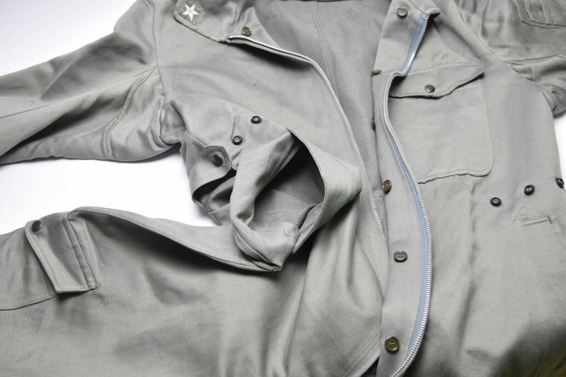 Echt Italiaans Leger Coverall Pak Military Gray Algemene jumpsuit Zip-front nieuw