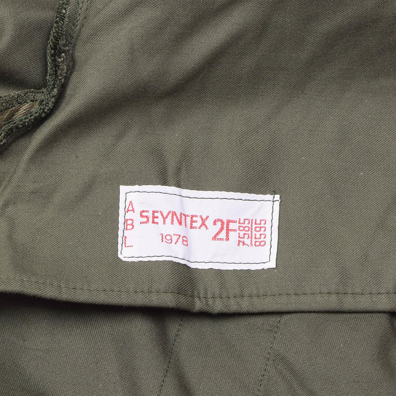 Echte België Militaire jas Olive Field Troops Bdu Hooded Parka Vintage Nieuw