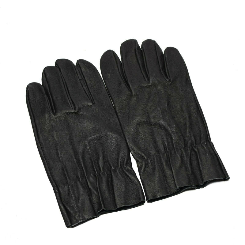 Originele Tsjechische legergevecht lederen handschoenen. Echt zwart leer nieuw