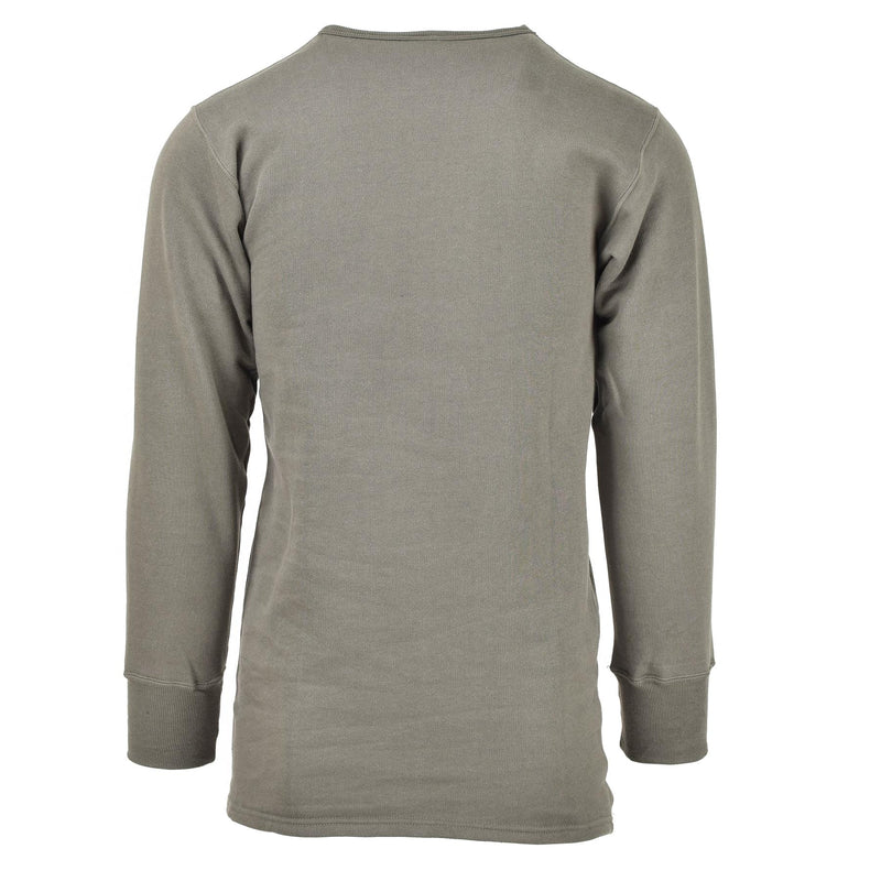 Echt Frans militair thermische pluche onderstreept Olive Army Winter Surplus Nieuw