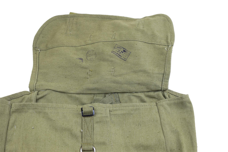Echte Roemeens leger broodtas militair surplus olijf canvas haversack od nieuw