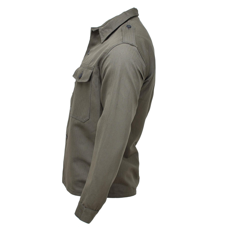 Originele Oostenrijkse militaire M59 Field Jacket Vintage WWII TROOPS SHIRT OLIVE NIEUW