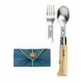 Opinel Picnic+ N°08 Bestekset Zakmes Lepel Vork Camping Beuken