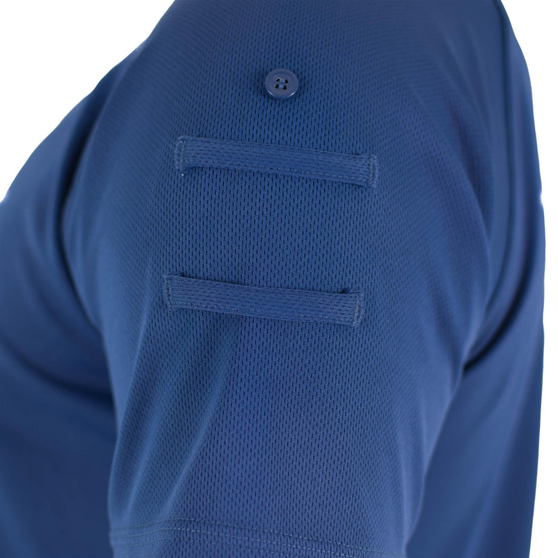 Origineel Britse politie T-shirt blauw ademend materiaal voor zip bewaker shirt vooraan