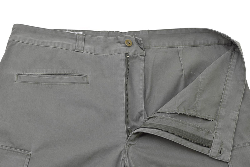 Echte Franse militaire luchtkrachten broek grijs versterkte werk vrachtbroek