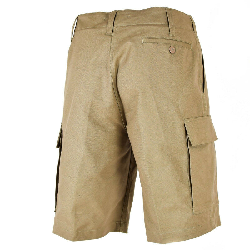 Echt Duitse legernummer Moleskin shorts duurzame vracht zomer khaki beige nieuw