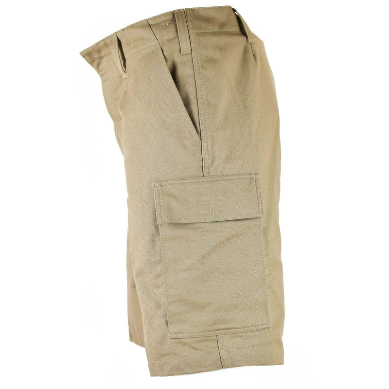 Echt Duitse legernummer Moleskin shorts duurzame vracht zomer khaki beige nieuw
