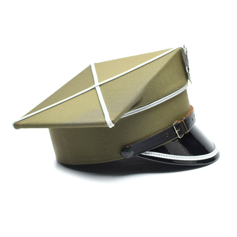 Echt Poolse militaire vizier Hoed Polen Army Officer Peak Eagle Cockade nieuw