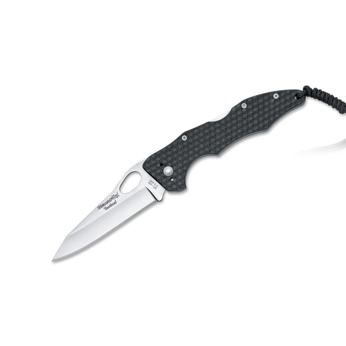 Fox Knives Brand zakmes gesatineerd 440 roestvrijstalen lemmet G10 handvat - GoMilitar