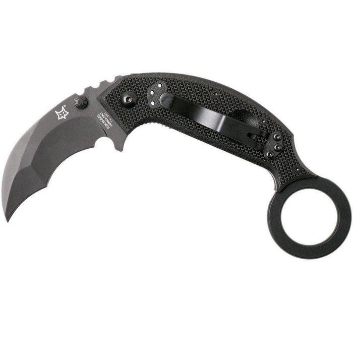 Fox Knives Merk Italië Chiropteka Zakmes Karambit roestvrij staal zwart - GoMilitar