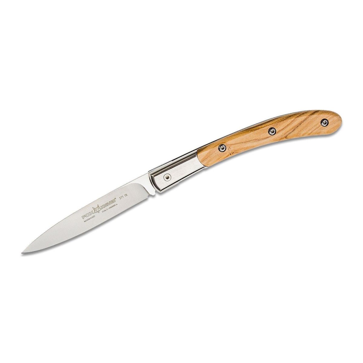 Fox Knives Brand Italy Elite zakmes RVS N690CO Olijfhout