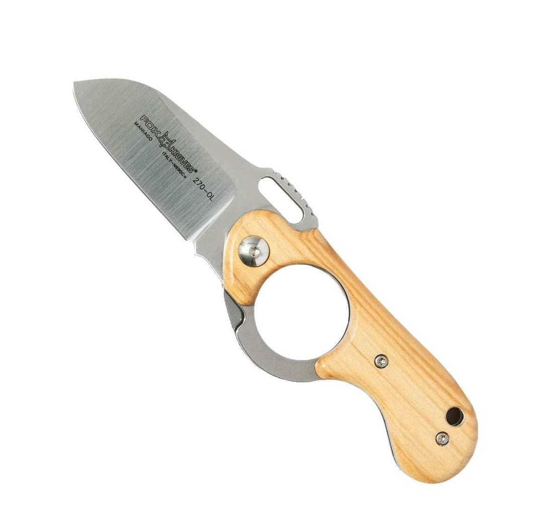 Fox Knives Brand Italy Elite zakmes RVS olijfhouten handvat