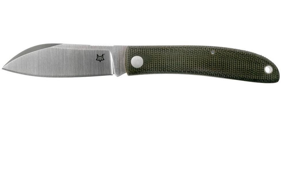 Fox Knives Brand Italy Livri zakmes RVS M390 Groen Micarta
