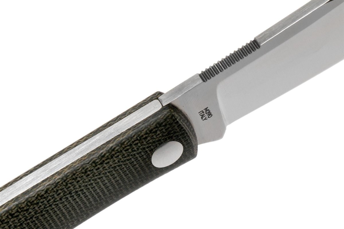 Fox Knives Brand Italy Livri zakmes RVS M390 Groen Micarta