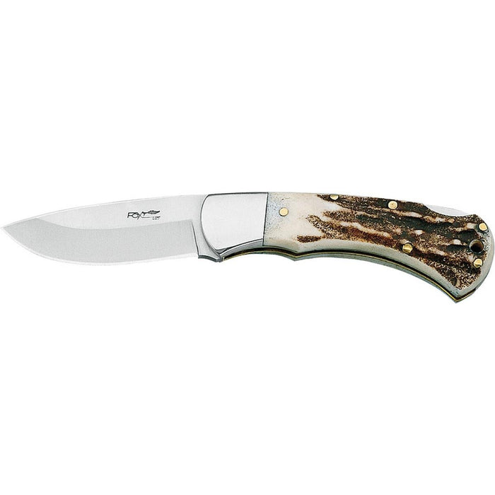 Fox Knives Brand Italy Silver Line mes roestvrijstalen handgrepen van herthoorn - GoMilitar