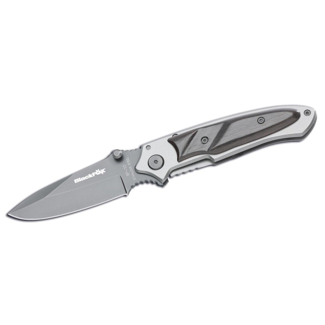 Fox Knives Brand zakmes opvouwbaar titanium gecoat 440 roestvrij zwart hout