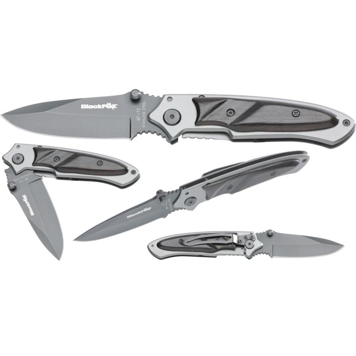 Fox Knives Brand zakmes opvouwbaar titanium gecoat 440 roestvrij zwart hout
