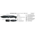 Fox Knives EASTWOOD TIGER Zakmes high-speed D2 staal G10 zwart tactisch