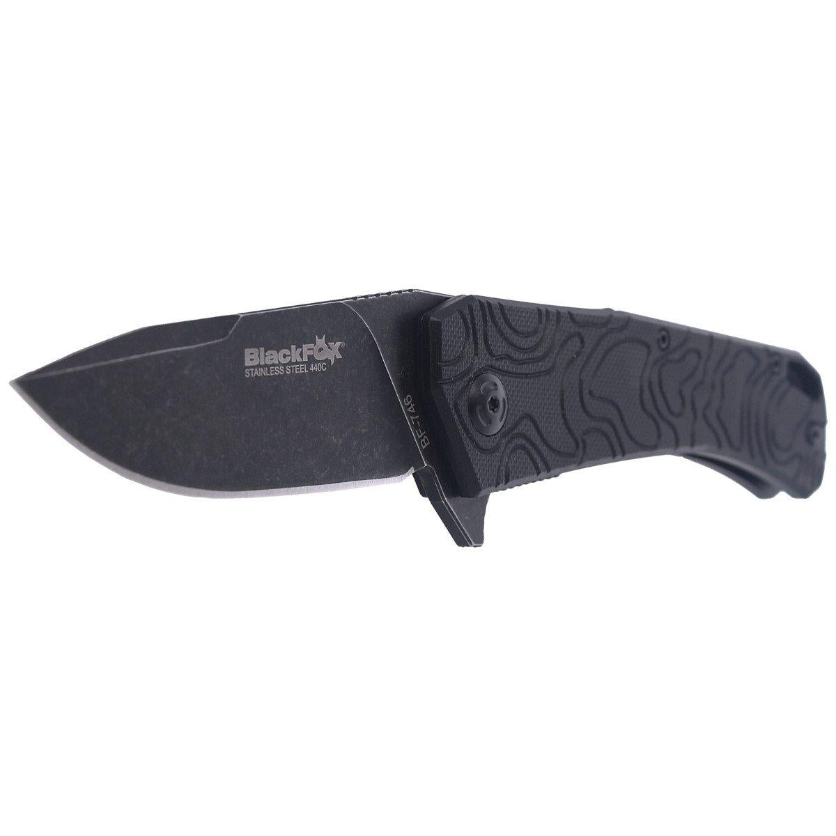Fox Knives ECHO 1 opvouwbaar zakmes zwart Idroglider stone wash coating