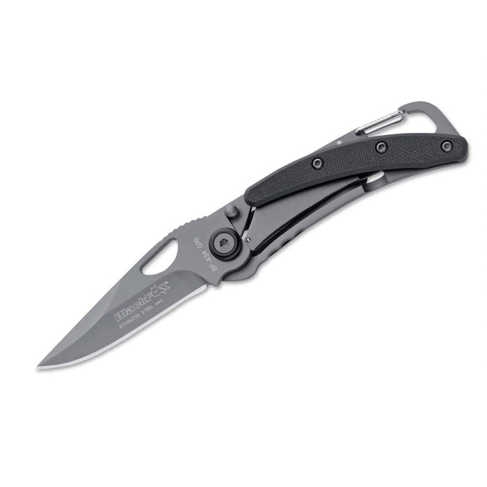 Fox Knives zakmes zwart titanium gecoat 440 staal aluminium handvat - GoMilitar