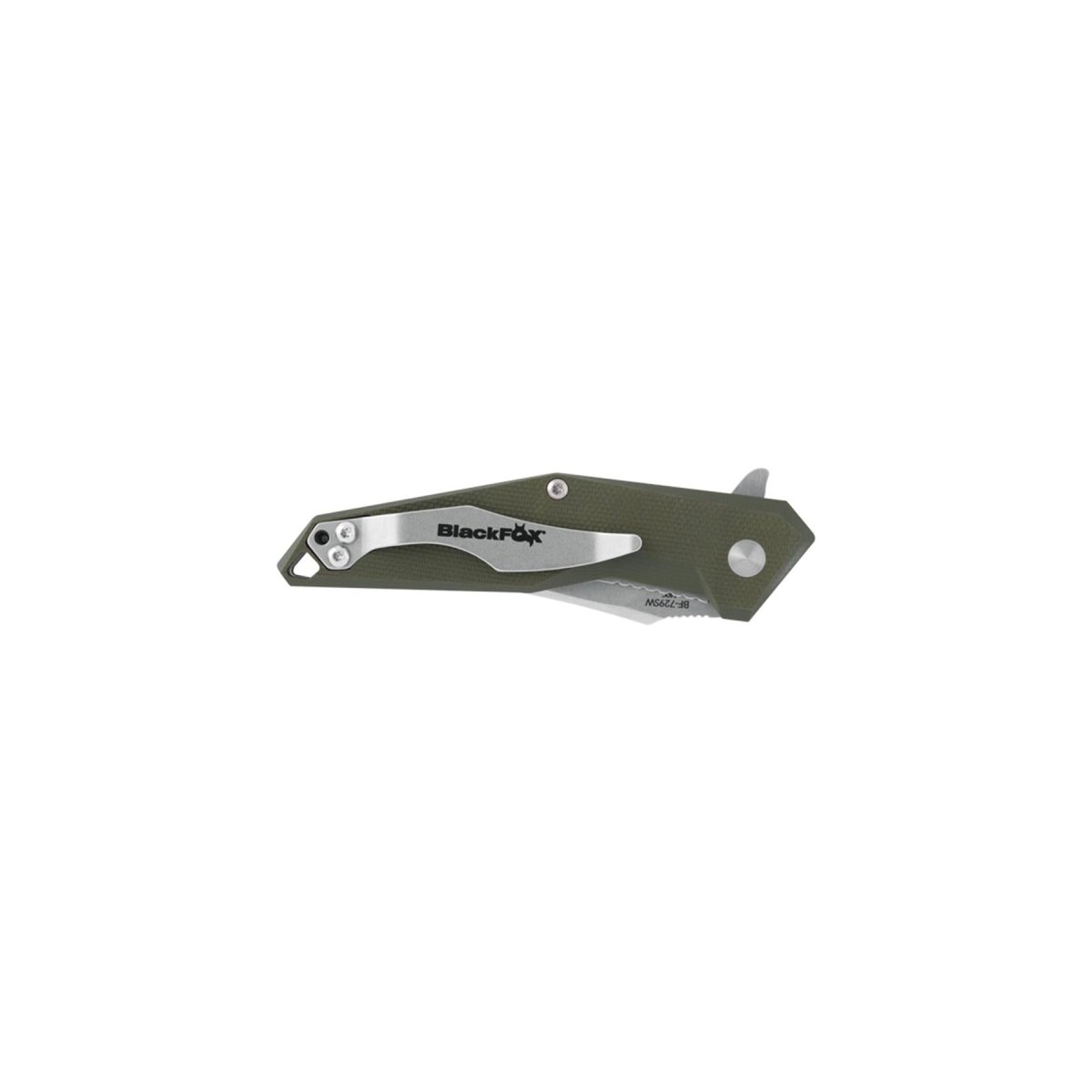 Fox Knives Fox Knives KRAVI SHAI Zakmes 440C Stone Washed G10 Groen 2,76
