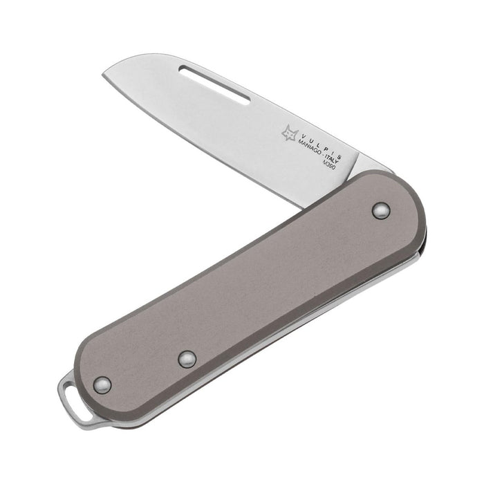 Fox Knives VULPIS Opvouwbaar zakmes Drop Point RVS M390 Grijs - GoMilitar