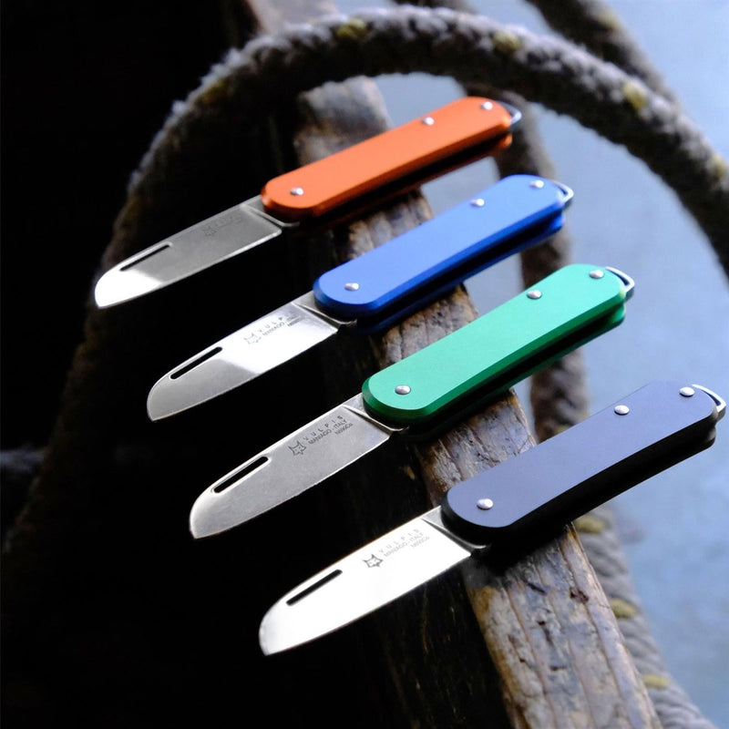 Fox Knives VULPIS FX - VP108 SB Folding Pocket Knife Stainless Steel N690Co Blue - GoMilitar