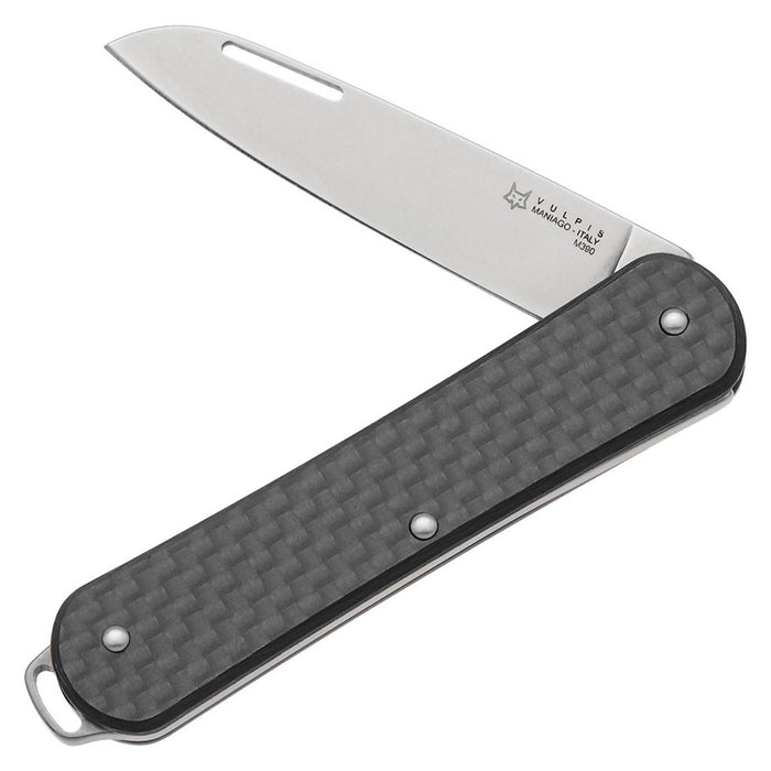 Fox Knives VULPIS FX - VP130 CF Zakmes 59 - 61 HRC RVS M390 - GoMilitar