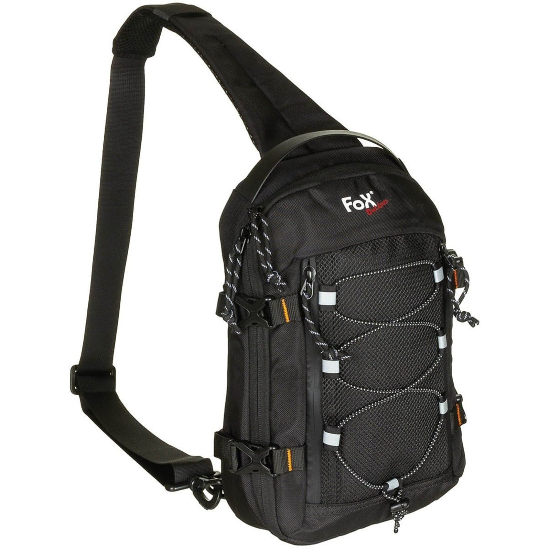 Fox Outdoor Compact Sling Schoudertas 5L Gewatteerde Band Polyester Zwart