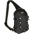 Fox Outdoor Compact Sling Schoudertas 5L Gewatteerde Band Polyester Zwart