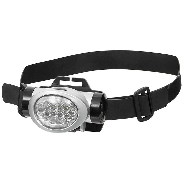 Fox Outdoor Hoofdlamp 8 Wit 2 Rode LED's Verstelbare Hoek Spatwaterdicht Zwart - GoMilitar