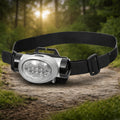 Fox Buitenhoofdlamp 8 Wit 2 Rode LED's Verstelbare Hoek Spatwaterdicht Zwart