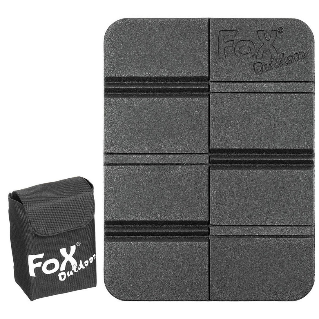 Fox Outdoor Thermal Seat Pad Anti-Slip Opvouwbaar Molle Pouch Inclusief Zwart