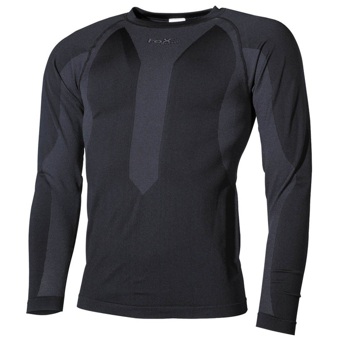 Fox Outdoor Thermisch Ondershirt Ademend Stretchstof Sneldrogend Zwart - GoMilitar