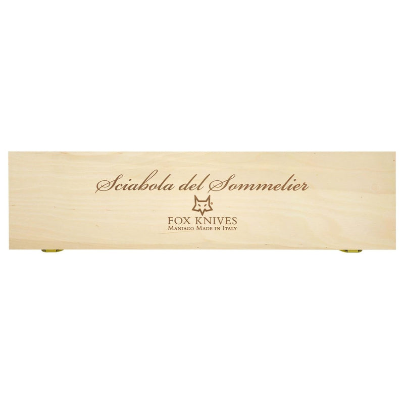 Foxknives Sommelier's Sabre Champagne Sabrage Sword Houten display case