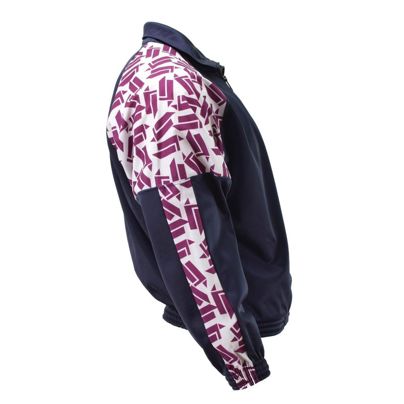 Franse militaire school sportjack 90s retro vintage gestreepte wandel sportkleding