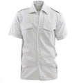 Echte Oostenrijkse leger button down shirt shirt korte mouw grijs militair surplus nieuw
