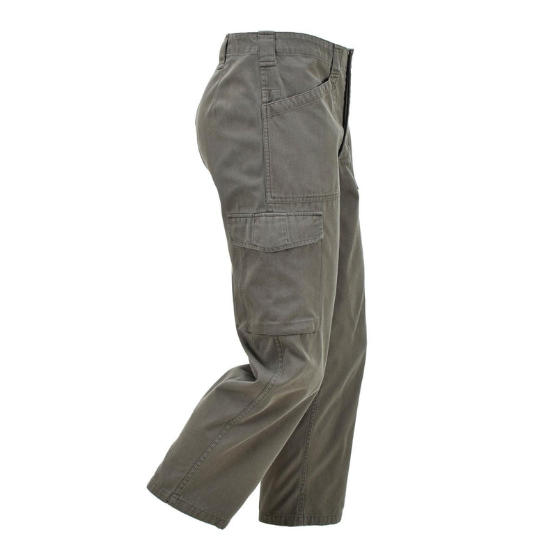 austrian military pants from side representing available pockets and cuff style