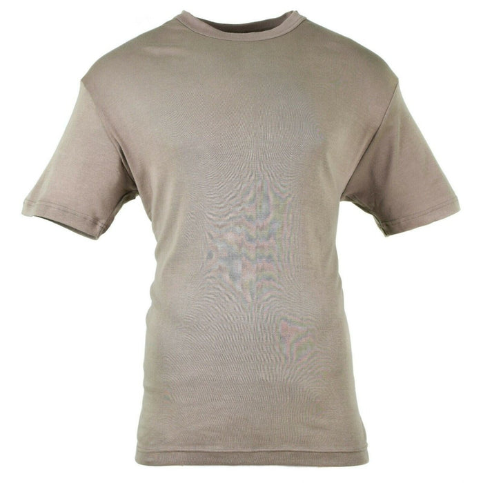 Echt Oostenrijks katoenen T-shirt met korte mouwen in kaki, lichtgewicht en ademend militair overhemd nieuw.