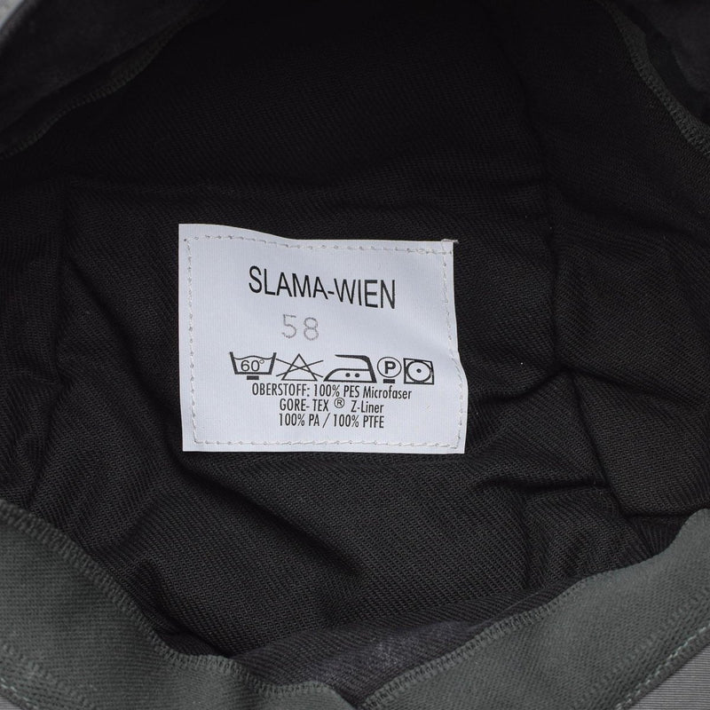 Echte Oostenrijks militair grijs Goretex Army Cap Foldable Oorflaps Hoofdkleding Nieuw