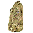 Genuine British Army MTP camouflage combat jacket with Union Jack patch, lightweight and durable military field shirt.
