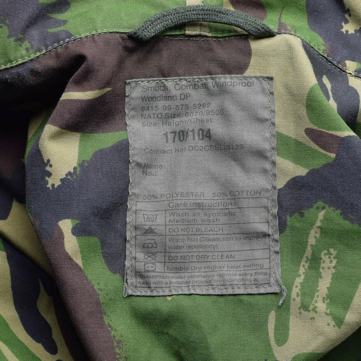 Echte Britse militaire gevechten Smock Field Jacket Hooded Winddicht DPM Camo