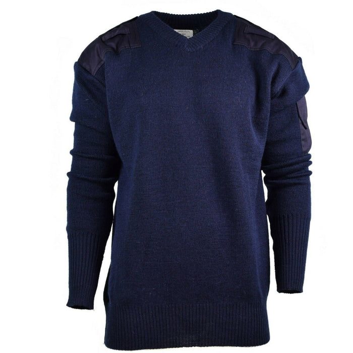 Echte Britse politie trui Utility Jumper blauwe trui met V-hals NIEUW - GoMilitar