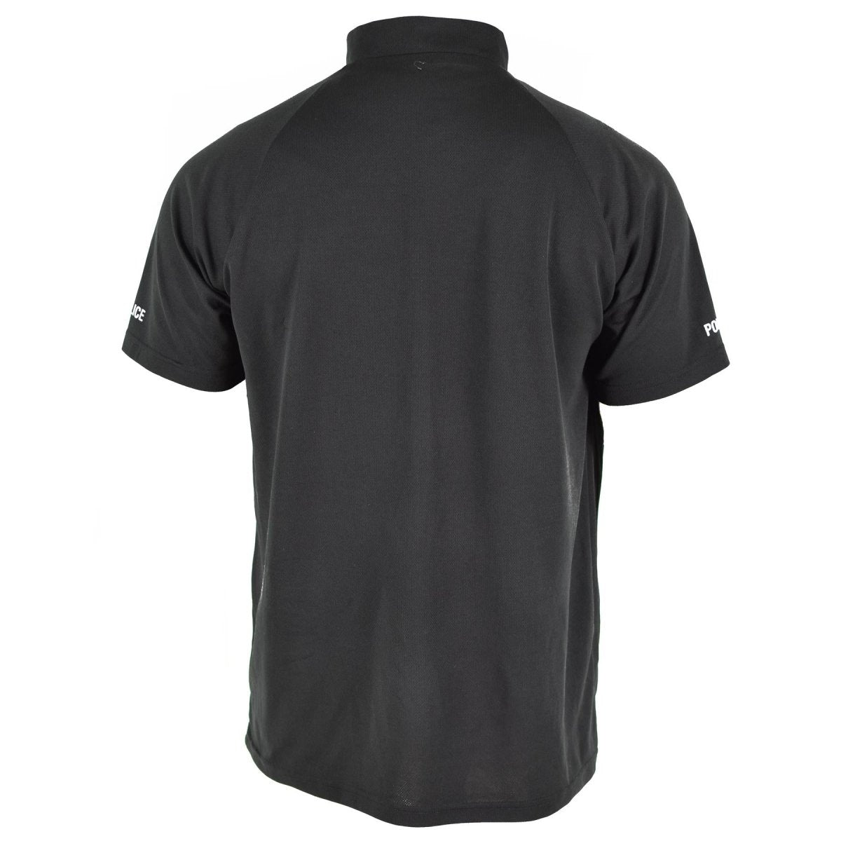 Echte Britse politie T-shirt Zwart Ademend functioneel Zip Guard-shirt vooraan