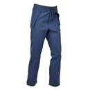 Blue Genuine British RAF MVP waterproof trousers with adjustable cuffs and multiple pockets for outdoor and military use.