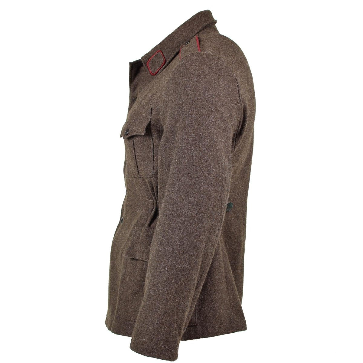 Echte Bulgaarse legerjack Wol Wol Militair-uitgegeven Surplus Uniform Grey-Brown