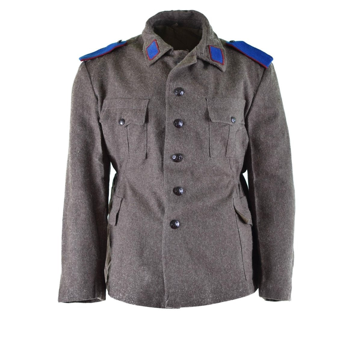 Echte Bulgaarse legerjack Wol Wol Militair-uitgegeven Surplus Uniform Grey-Brown
